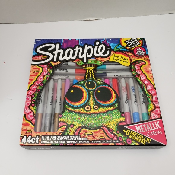 New Set Sharpie Limited Edition Metallic Fine Point Permanent Markers Coloring - Picture 4 of 8